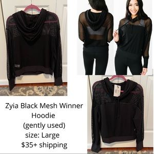 Zyia Black Mesh Winner Hoodie